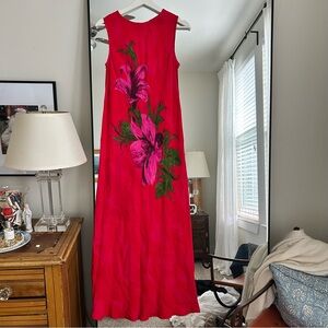 Vtg tropical long dress